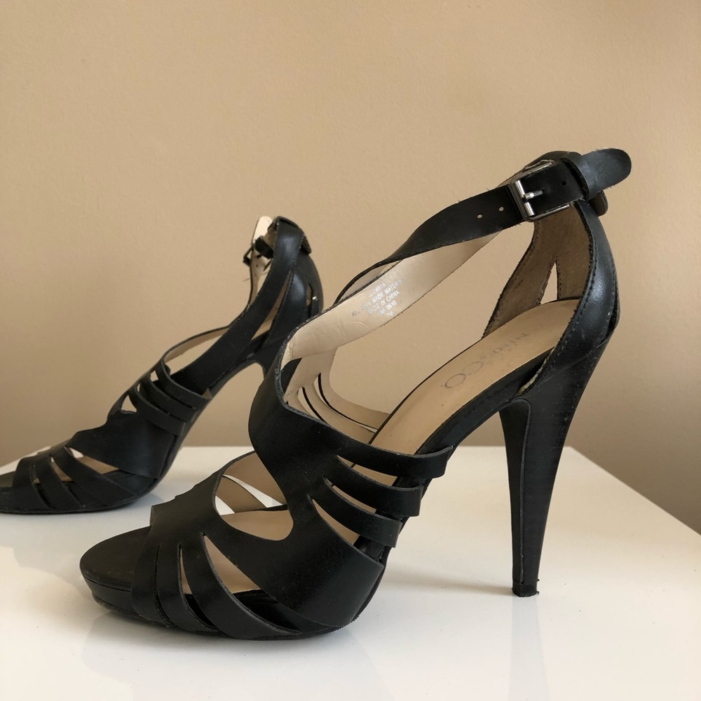 Black leather heels!